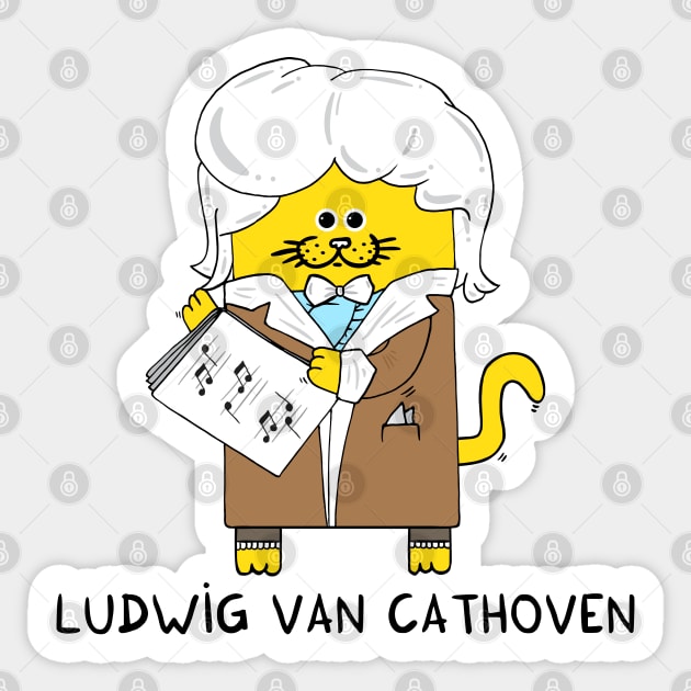Ludwig van Cathoven Sticker by adrianserghie